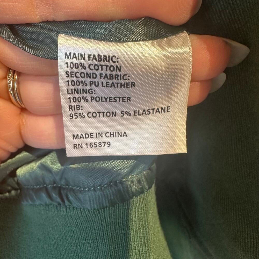 Loiter Size Medium Varsity Jacket Green White "Flaws n Sins" 98 patches - Picture 5 of 12